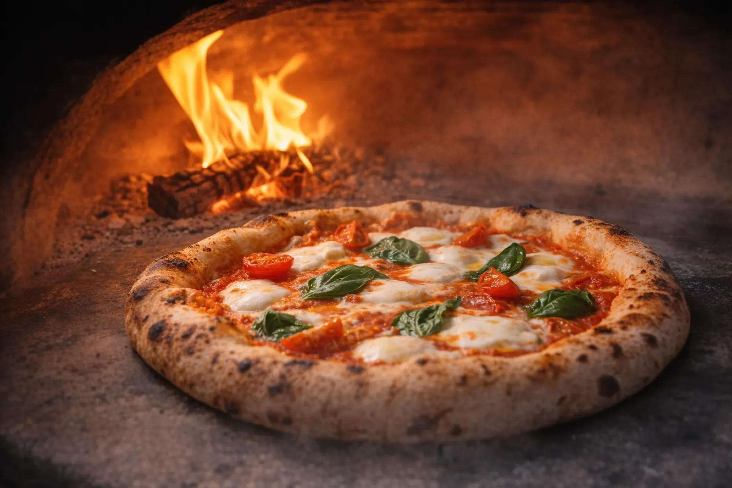 Bakgrundsbild på napolitansk pizza